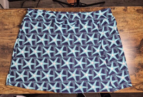 Lulu B Dresses & Skirts - Lulu B Skirt Skort Womens XL Starfish UPF 50+ Tennis Core Golf Preppy Resort